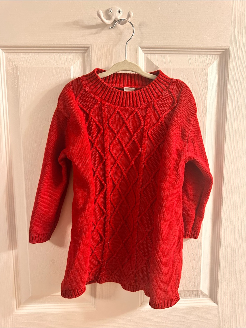 Carter's Red Cable-Knit Crewneck Toddler Dress